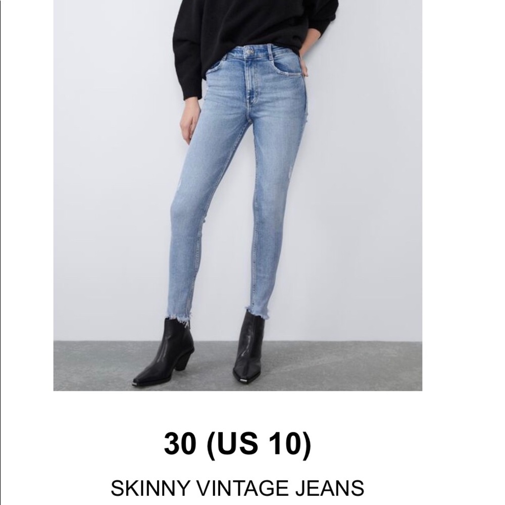 Zara high waist skinny jeans